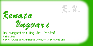 renato ungvari business card