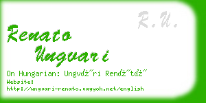 renato ungvari business card